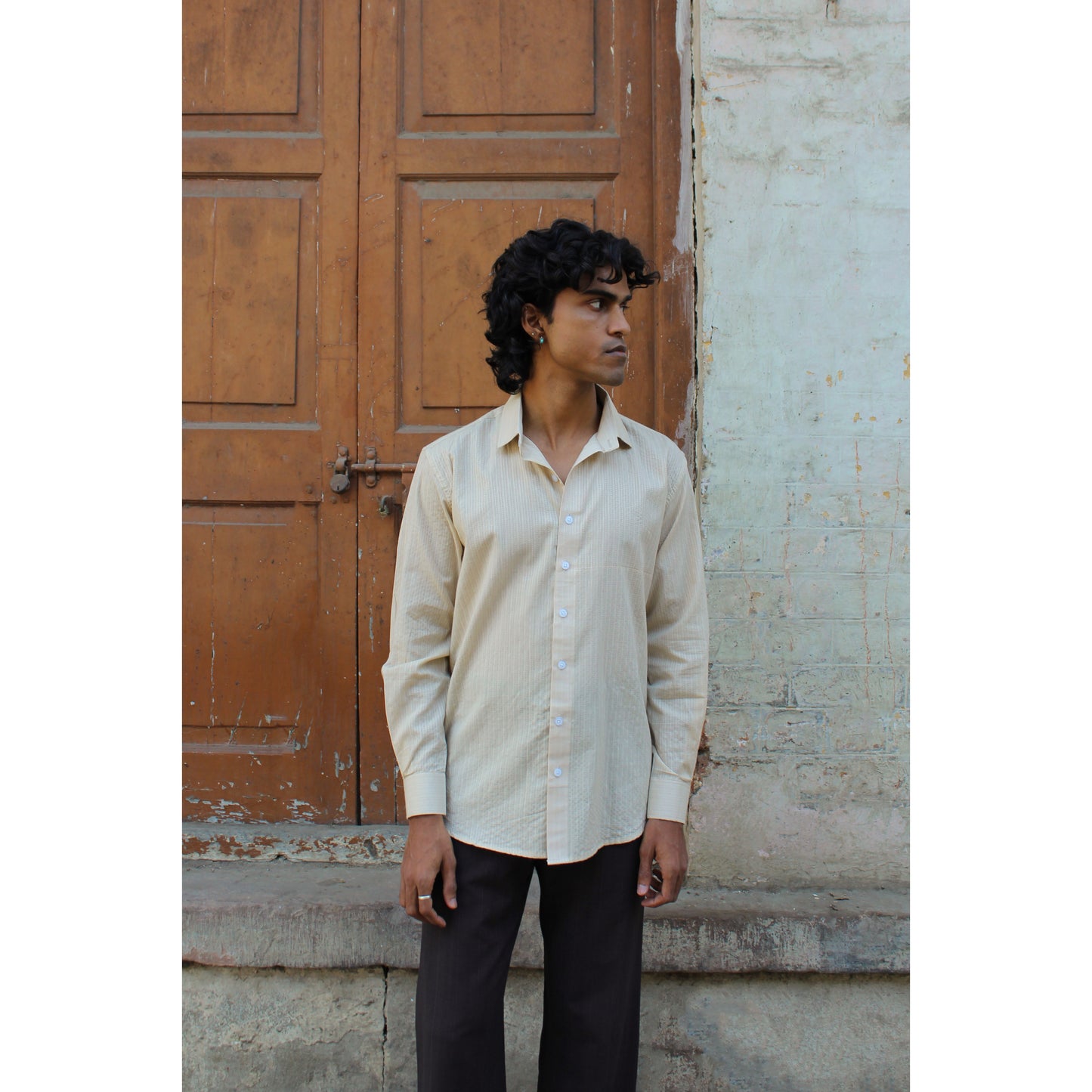 The Beige Kantha Shirt