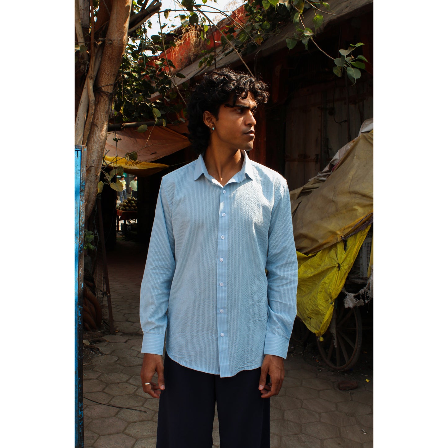 The Sky blue Kantha Shirt