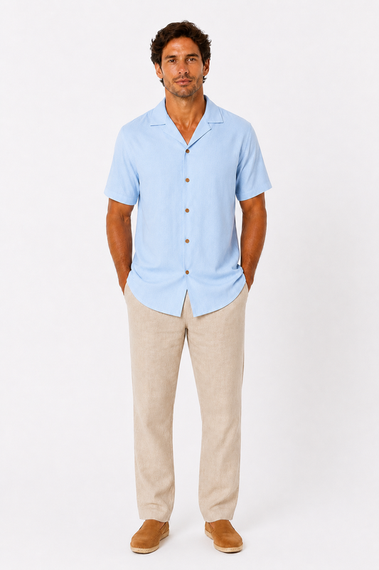 The Cerulean Linen Shirt