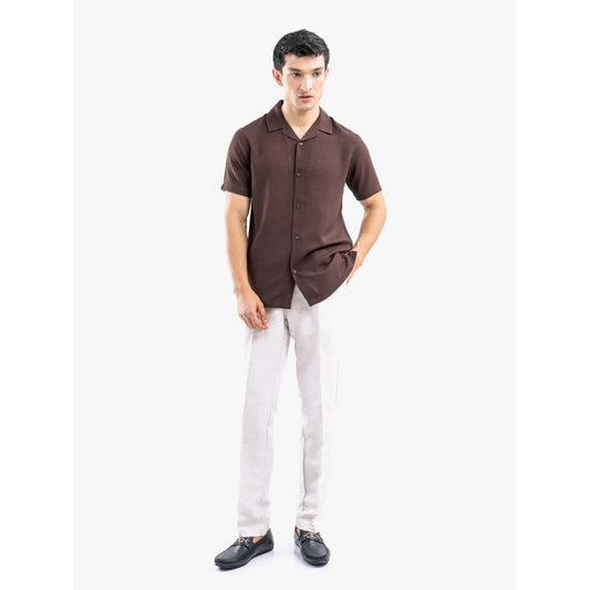 The Dark Brown Linen Shirt