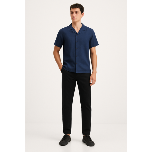 The Navy blue Linen Shirt