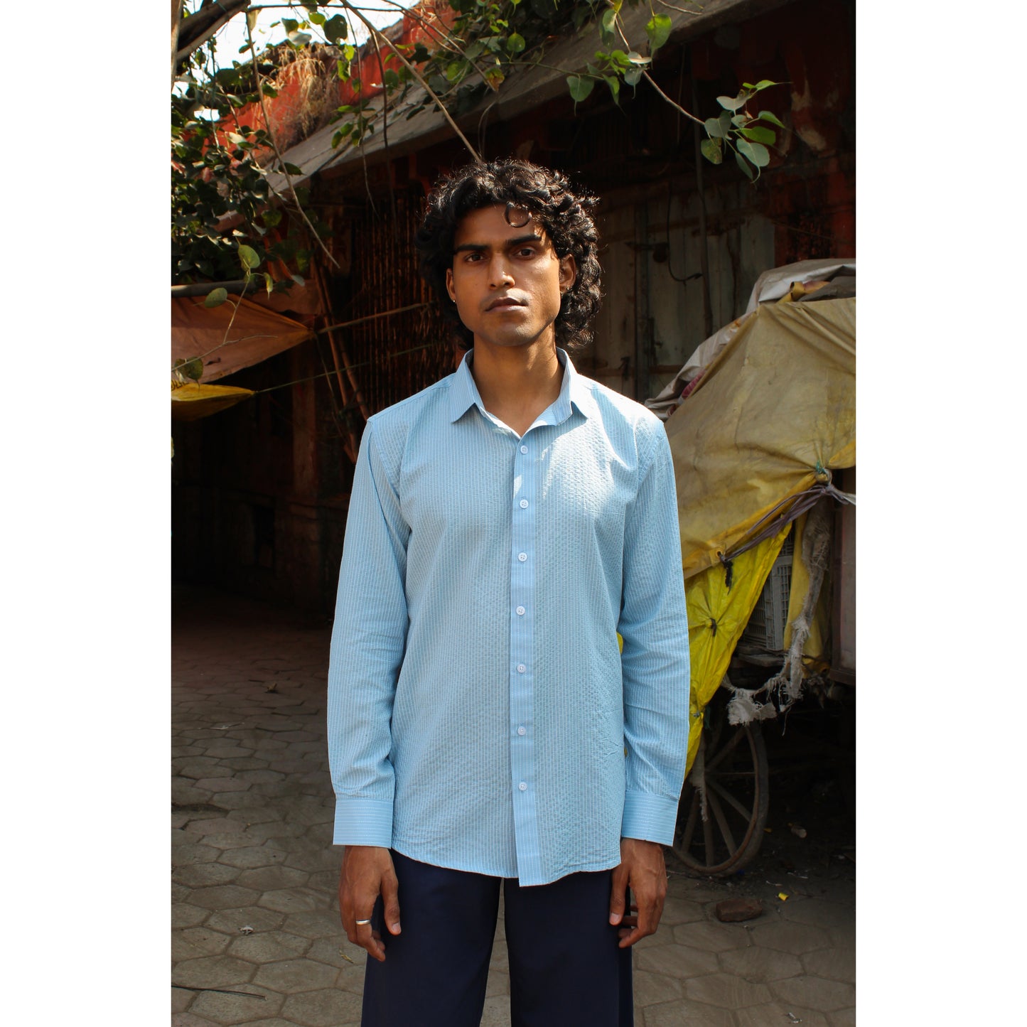 The Sky blue Kantha Shirt