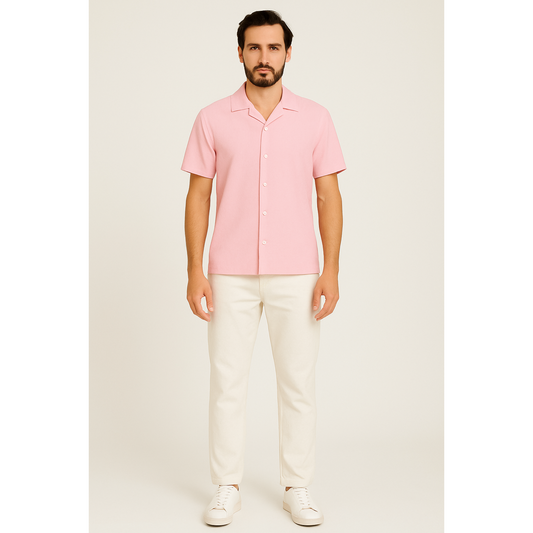The Baby Pink Linen Shirt