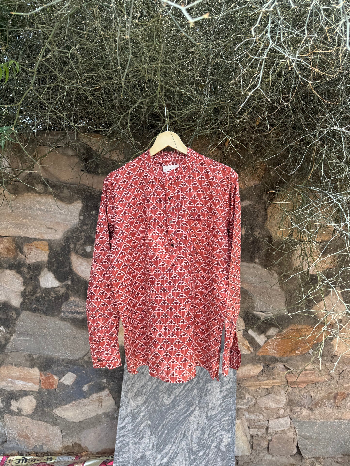 The Keseri Kantha Short Kurta