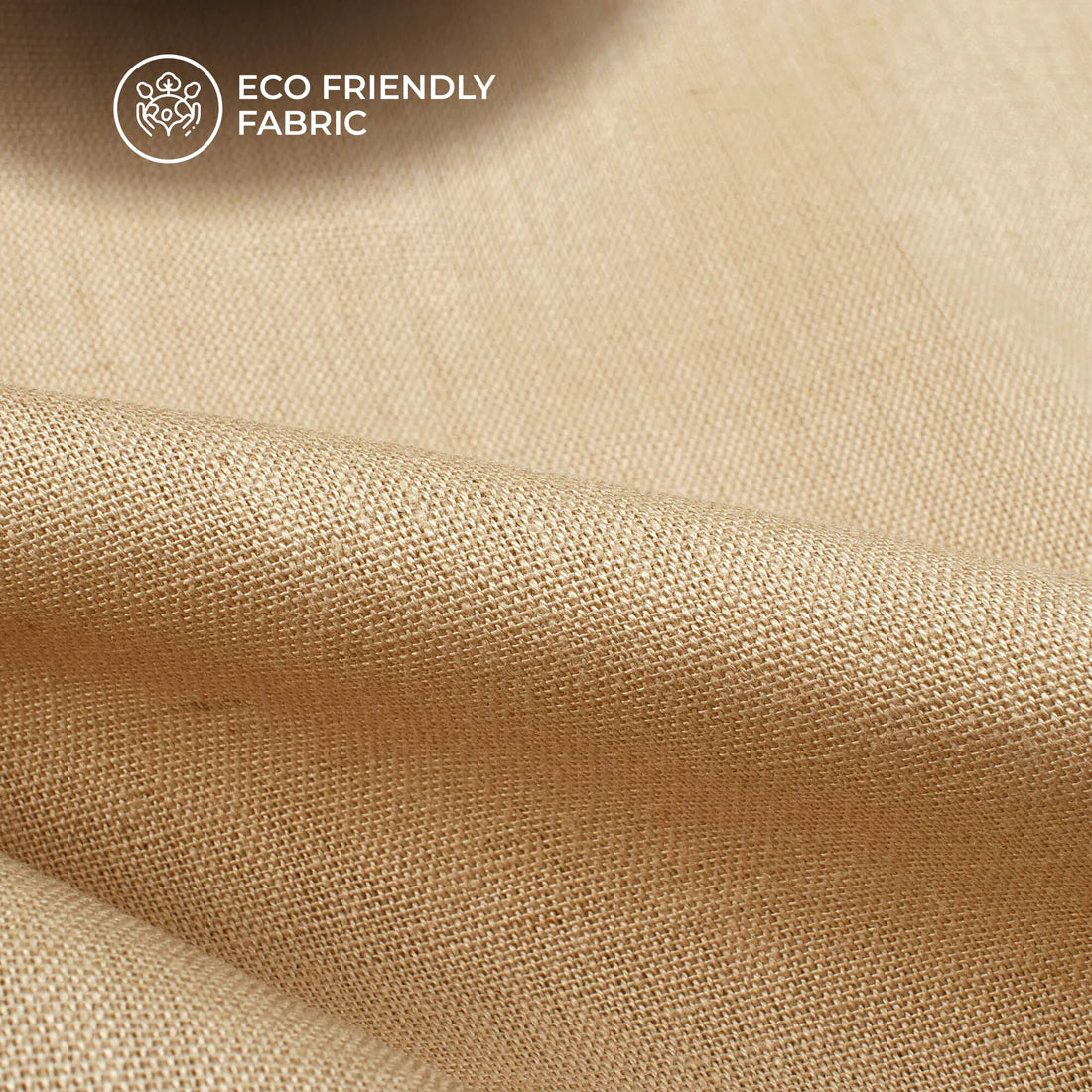 Beige Plain Cotton Flex Fabric
