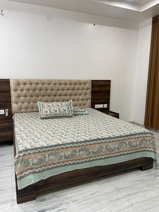 Cotton SuperKing Size printed bedsheet