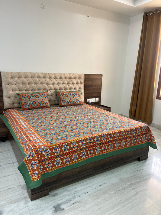 Cotton Double Bed Size Printed Bedsheet